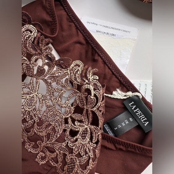 New La Perla set brown macramé . Brand new. - Picture 5 of 12